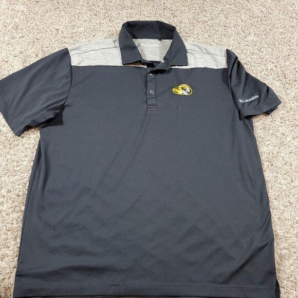 Mizzou Columbia Golf Polo Shirt Mens XL Black Short Sleeve Tigers - Picture 5 of 7